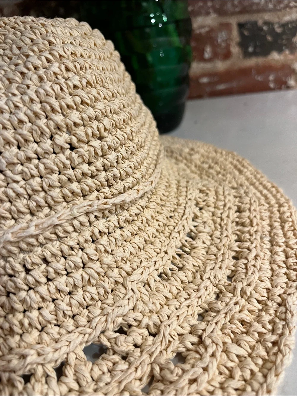 GAP  kids / Girl Cream Crochet Wide-Brim Sun Hat